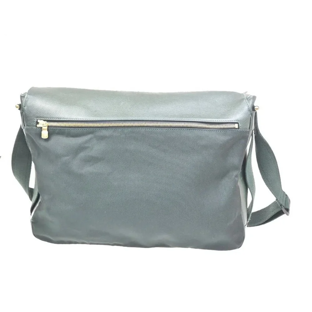 LOUIS VUITTON Delsou Shoulder Bag Taiga Leather Epicea Green GHW M30164 37ZA127 - Picture 3 of 16